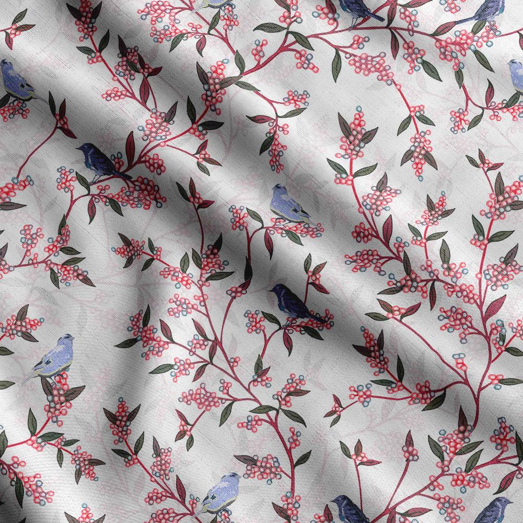 Soimoi Bird & Flowers  Print  Cotton Cambric Quilting Fabric Sold by The Yard 42 Inch Wide Medium Weight Cotton Fabric Sewing  Supplies