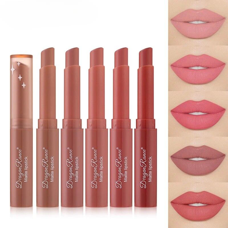 1Pc Nude Matte Lipstick Waterproof Long Lasting Lip Sticks Not Fading Sexy Red Velvet Lipsticks Women Make Up Cosmetics
