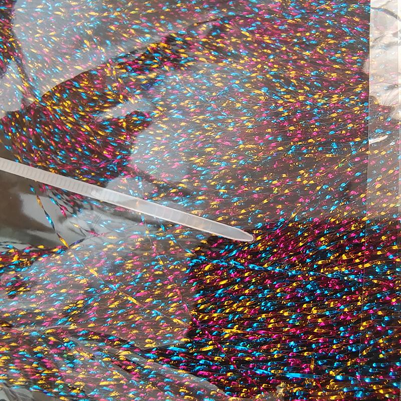 3Bundles 5g Flashabou Holographic Tinsel Fly Fishing Tying Crystal Flash String Jig Hook Lure Making Fishing Material