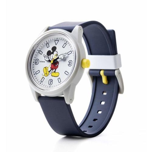 Citizen Q&Q Smile Solar Watch, Link Coordinate, Disney Collection, Size L, 10 ATM Water Resistant, Urethane Strap, Mickey Mouse, RP20-809, Blue