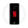Case for Samsung Galaxy A8 Plus Netflix Logo Red Black Background