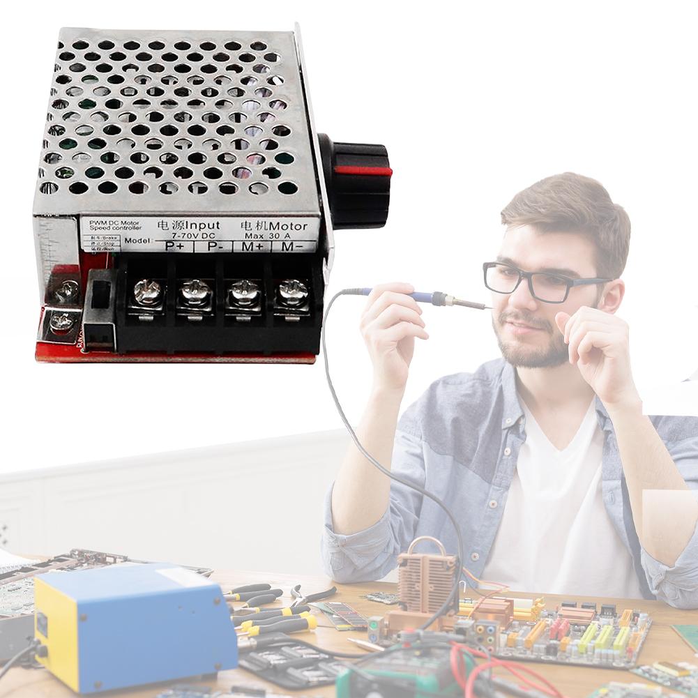 7-70V PWM DC 30A Motor Speed Control Regulator 12/24/48/60 V Adjustable Motor Speed Controller Speed Control Switch Module