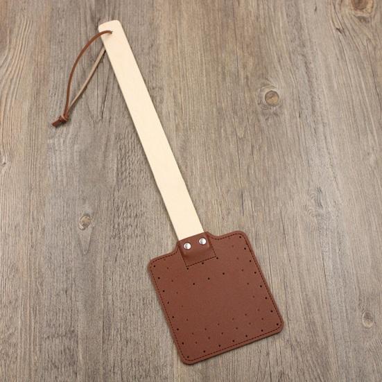 Faux Leather Fly Swatter Indoor Outdoor Control Smooth Surface Great Gift Idea Fly Swatter Fly Accessories