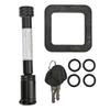 58in Trailer Hitch Receiver Pin Lock with 2in Silencer Pad Tubular Keys O Rings for Car Truck
