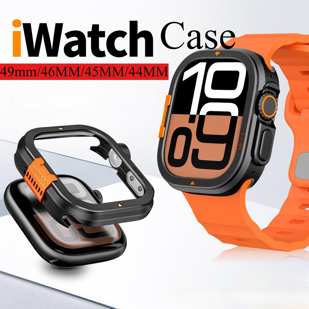 Metal Case for Apple Watch Ultra 3/2/1 49mm Series 11 10 9 8 7 6 5 4 46mm 45mm 44mm Aluminum Alloy Protector Watch Cover Bumper Frame