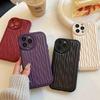 Relif 3d Wavy Shockproof Non -Slip Phone Case For Iphone 13 12 11 Promax 14 Pro Max 4 Colors Protector Back Cover Capa