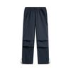 Li Ning Sports Trend Series Comfortable Solid Color Straight Loose Mid Waist Versatile Casual Pants Men Bottoms Deep-Blue AKXV303-1
