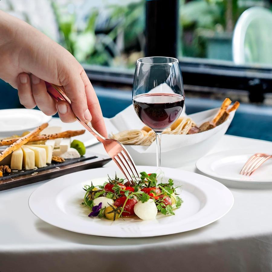 [160 Count] Disposable Silverware Gold Combo Cutlery 80 Forks 40 Spoons 40 Knives Heavy Duty and Durable Gold Plastic Silverwar