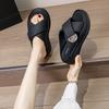 Thick-soled Cool Slippers Women's 2025 Summer New Outer Wear European Station Cross with Fashionable Bread Women's Sandals One-word Drag