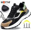 Fashion Protective Shoes for Men Anti-smash Anti Puncture Safety Shoes Men Work Sneakers Steel Toe Shoes Security Boots Men