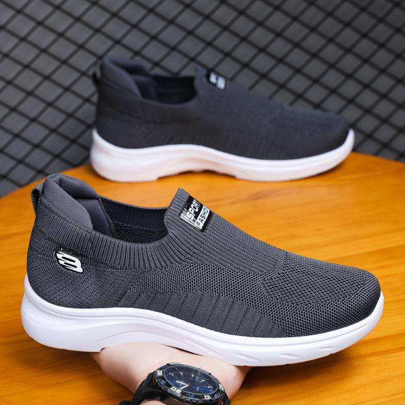 New Trendy Men's Casual Soft-soled Single Shoes Versatile Outdoor Sports Breathable Shoes One-pedal Lazy Shoes