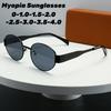 High Quality Metal Frame Myopia Glasses for Male and Female Stylish Sunscreen and UV Protection Elliptical Near Sight Glasses