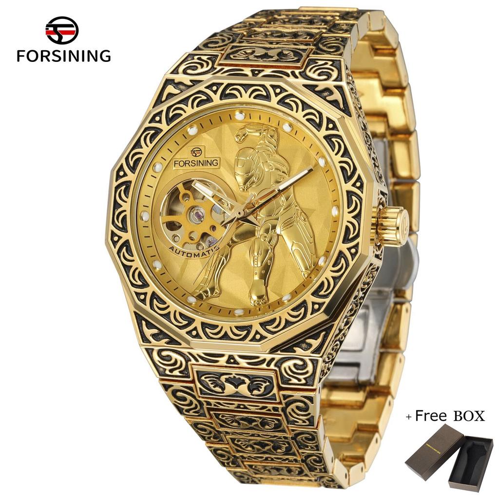 Men's Business Fashion Mechanical Watch Top Brand Automatic Mechanical Stainless Steel Clock Gifts for Men