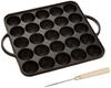 Ikenaga Iron Works Takoyaki Maker 25 Holes Cast Iron Plate with Pin