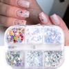 Yousheng 1 Box Nail Sequins Sufficient Quantity Non-Irritation Shiny Visual Effect Sparkling Light Reflective Attractive Mixed DIY Nail Glitters Star