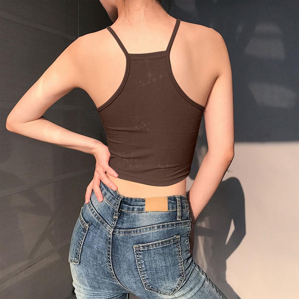 Women's Sexy Tight Strapless Cross Ultra Short Love Circle Sleeveless Vest Top