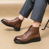 Fashion Fashion Outdoor Men Boots Anti-slip Wearable Boots Lace Up Versatile Male Leather Shoes Business Ankle Boot Dating Loafers Shoes