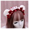 A Handmade Olita Animal Ear Headband, Lolita Jewelry, Lace Bear Ear Headband.