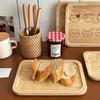 Insulated Wooden Dinner Plate Anti-Scalding Dessert Serving Board Cartoon Bread Tray  Tableware