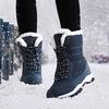 Women Boots Waterproof Heels Boots for Winter Tren Platform Ankle Boots Keep Warm Snow Shoes Plush Outdoor Short Boots