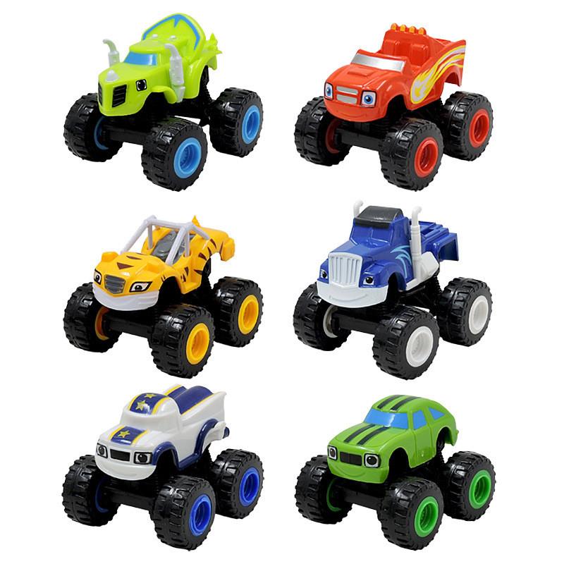 And Blaze The Monster Machines Vehicles Kids Toy Racer Cars Trucks Gift 6pcs Set
