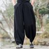 Men Cotton Linen Pants Casual Wide Leg Oversize Jogger Linen Trousers Chinese Drawstring Sweatpants Male 2025 New