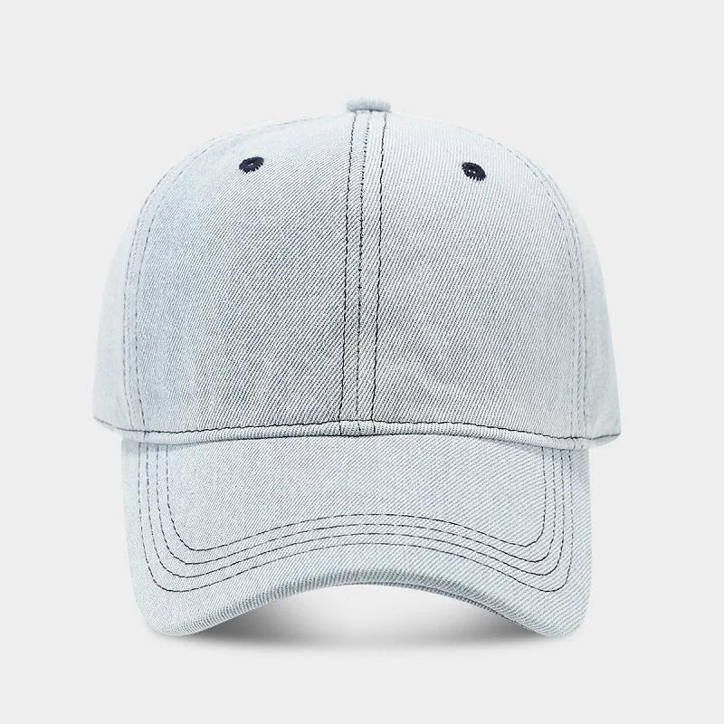 Solid Color Denim Baseball Cap for Women Korean Casual Duckbill Cap for Men Summer Sun Protection Cap
