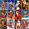 DIY Santa Claus 5D Diamond Painting Full Round Drill Cartoon Diamond Embroidery Cross Stitch Mosaic Kits Wall Art Home Decor
