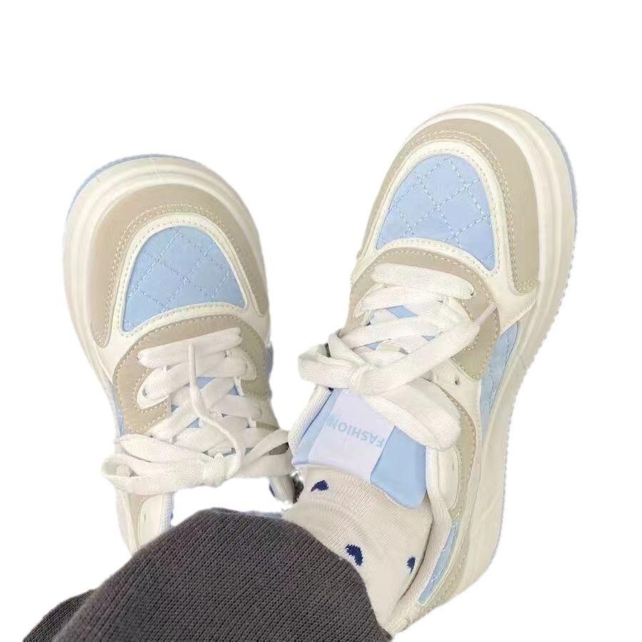 2024 Spring and Autumn New Ins Student Super Fire High-value Board Shoes Versatile Platform Casual Sports Shoes Women