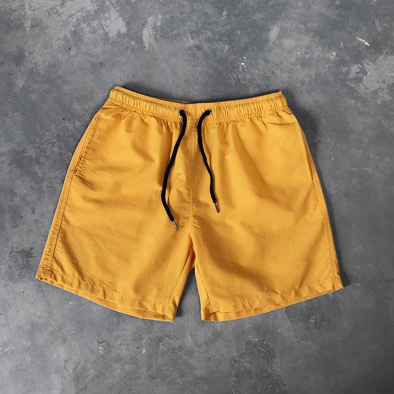 Summer Men's Casual Shorts Candy Colored Five Quarter Pants Men's Sports Loose Quick Drying Thin Beach Pants Shorts Men’s