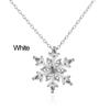 Women Frozen Snowflake Necklace Christmas Gift Silver Plated Rhinestone Crystal Pendant Chain