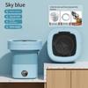 9L Folding Portable Washing Machine Big Capacity with Spin Dryer Bucket for Clothes Travel Home Underwear Socks Mini Washer