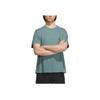 Pure Color Logo Casual Sports Short Sleeve T-Shirt Men Tops Mist-Green IX4291