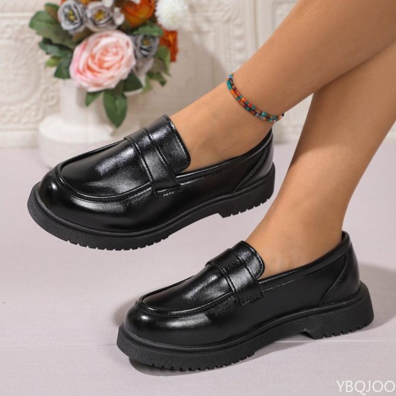 Spring Autumn New Black Women's Shoes Comfortable Soft Soled Non Slip Shoes Lightweight Casual Shallow Mouth Black Flat Shoes