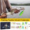 2024 Christmas Advent Calendar Fish Tackle Set 24 Days Countdown Fishing
