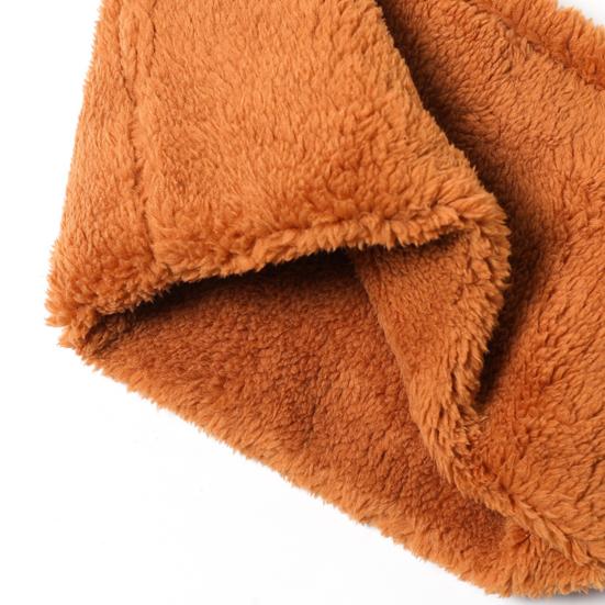 Women Scarf Solid Color Thickened Plush Soft Fabric Winter Scarf Outdoor Activities Cycling Windproof Cold Weather Scarf