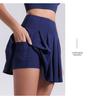Lulu Sports Quick-Dry High Waist Skirt: Aerobic & Yoga Skort with Built-In Pockets, Anti-Exposure Pleats for Tennis & Fitness.