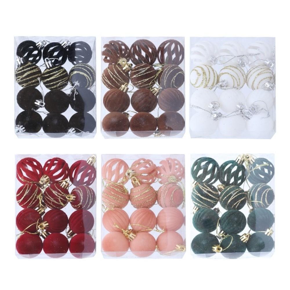 12pcs Creative Christmas Ball Pendant 6cm Xmas Tree Ornament New Bubble Balls Merry Christmas