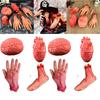 Halloween Ornament Human Biological Limbs Decoration Hands Feet Brains and Hearts Halloween Haunted House Decorations Supplies