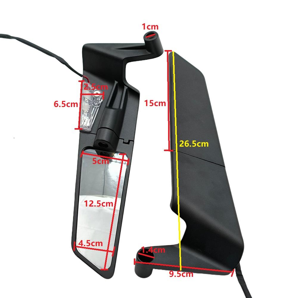 2 Pcs Universal Motorcycle Mirror Wind Wing Side Rearview Reversing Mirror For YAMAHA MT07 MT09/SP MT10/SP