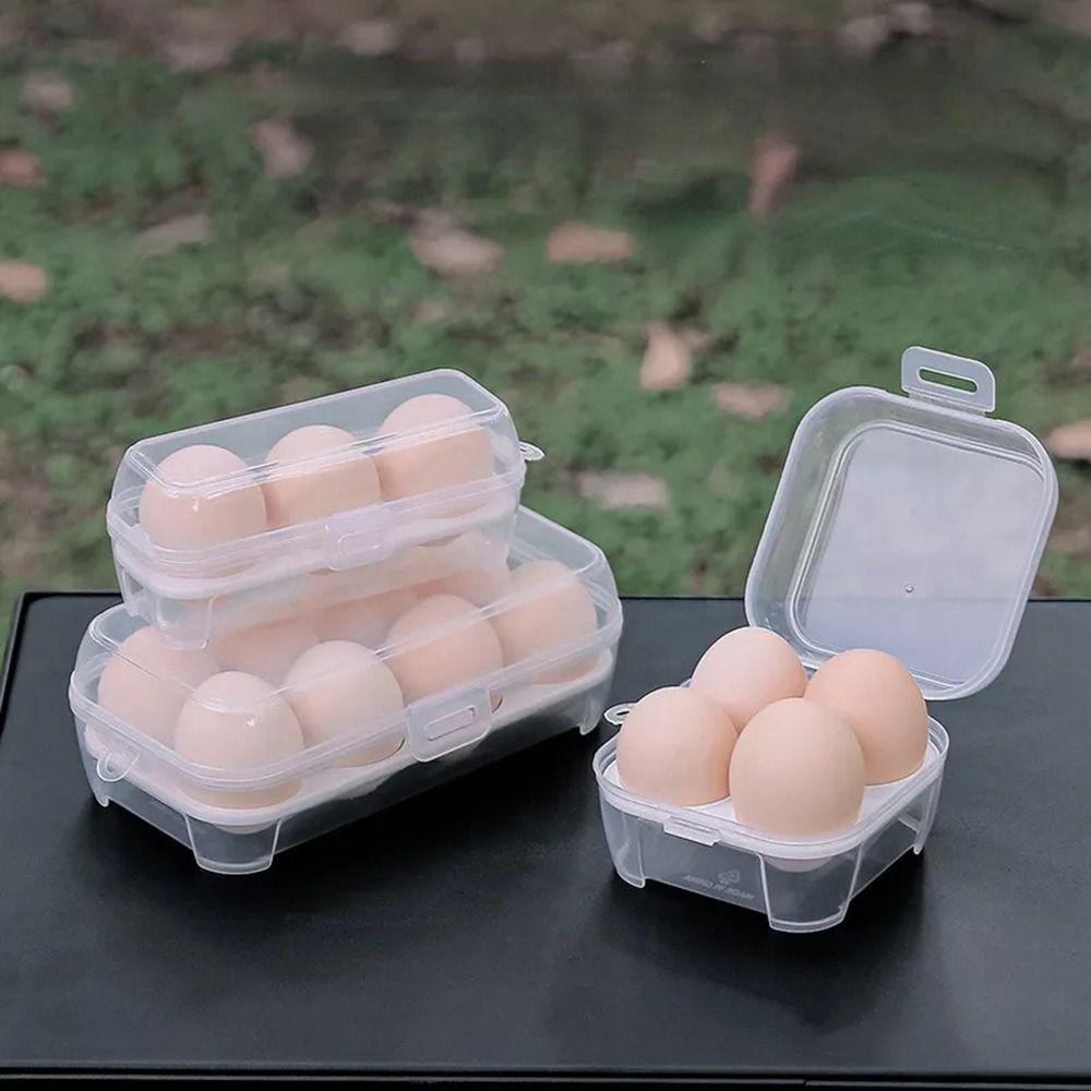 3/4/8 Grids Egg Holder Container Egg Storage Box High Quality Egg Box For Outdoor Camping