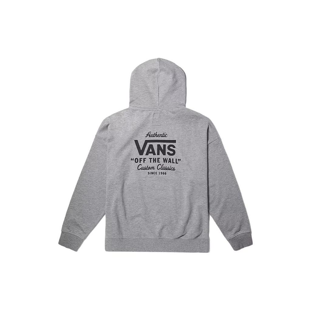 Vans Letter Print Loose Hoodie Unisex Hoodies Gray VN000H0THTG