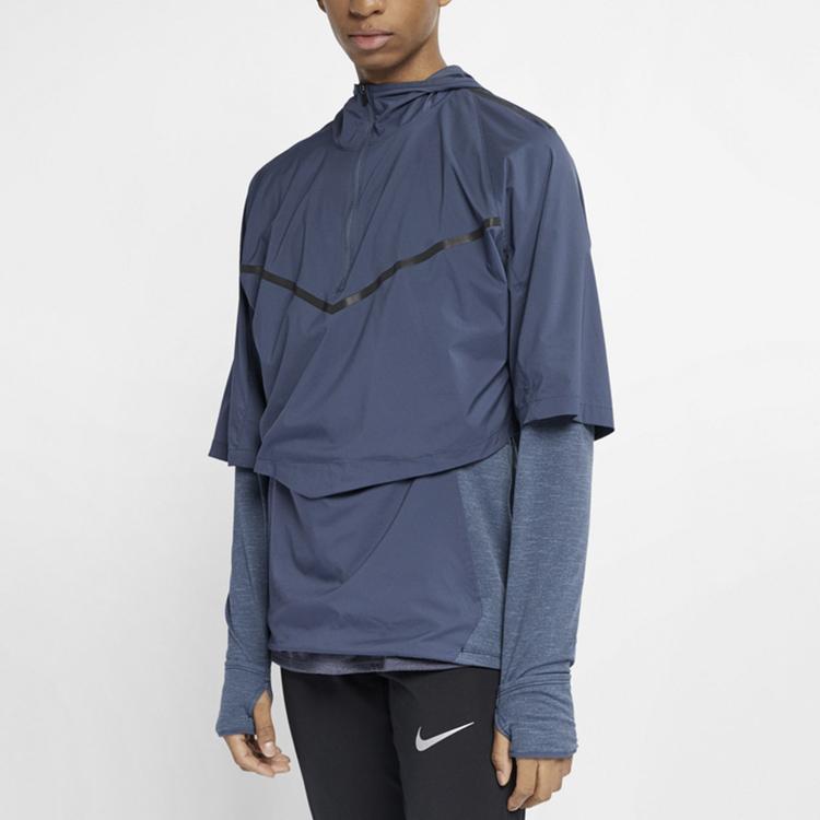 Nike Tech Sphere Transform 2-In-1 Running And Fitness Hoodie Jacket Men Jackets Deep-Blue AR1710-427