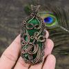 Emerald Natural Gemstone Handmade Copper Wire Wrap Jewelry Pendant 3.47 V4v55
