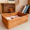 Rattan Woven Organizer Photography Props Multipurpose Storage Basket Handmade DIY Sundries Accessories