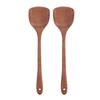 2 шт. деревянная лопатка бытовая подвесная длинная ручка плоская деревянная лопатка для смешивания и переворачивания 38.5 см