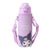 Sanrio Stainless Steel Bottle with Cold Storage Name Space One Touch Direct Drinking 091057 Cover, Kuromi, Children, Only, Capacity 470mL, Included,