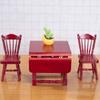 1/12 Dollhouse Accessories Table Furniture Toys Simulation Chair Wooden Table Doll House Decoration
