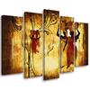 Five Piece Picture Canvas Print Africa Women