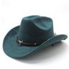 Horn Men'S And Women'S Knight Hat Felt One-Word Hat Top Hump Adjustable Western Cowboy Hat